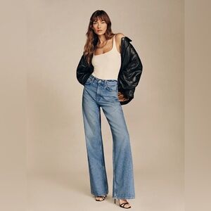 Cary High Rise Slouchy Wide Leg Jeans - Size 27